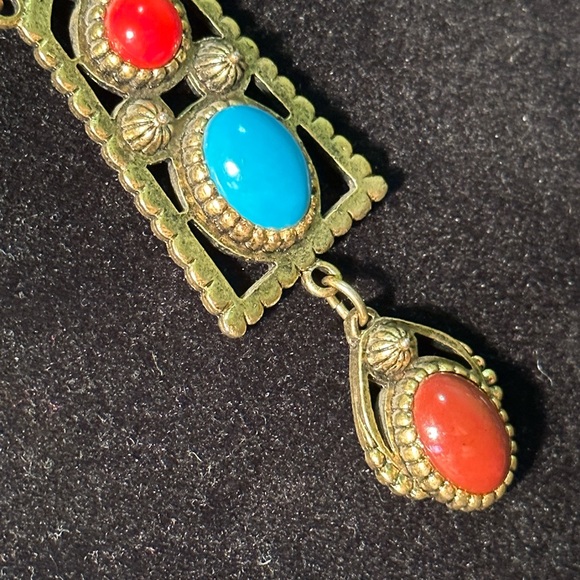 Vintage {untested} Statement Necklace Native American/Egyptian - Picture 4 of 13